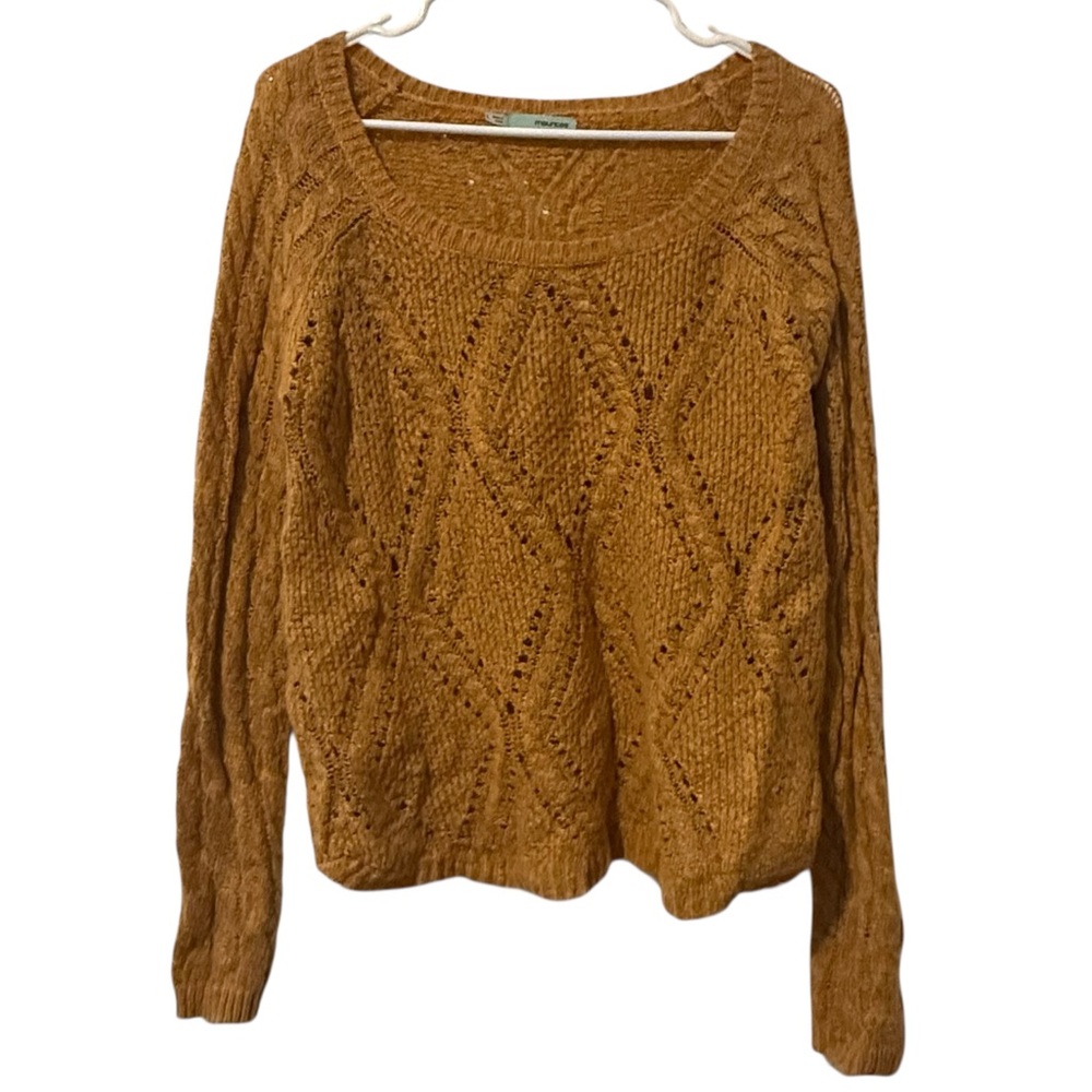 Cable Knit Sweater in Mustard by Maurices Size L